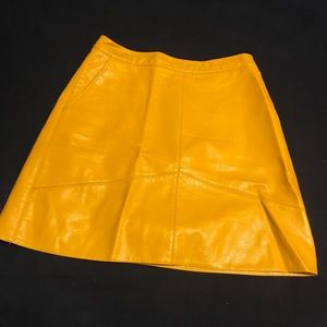 Zara Yellow Leather Skirt *Taking All Offers*